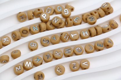 Mixed Silver Letter Beads, Round Plastic Alphabet Beads for Jewelry Making, Bright Colorful DIY Beads for Bracelets, Necklaces, Custom Names