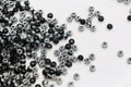 4mm 6/0 black silver ombre glass seed beads for bracelets