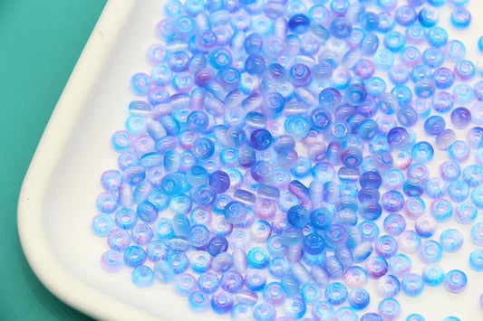 4mm Ombre Cat Eye Glass Beads, Blue Purple Beads #2285