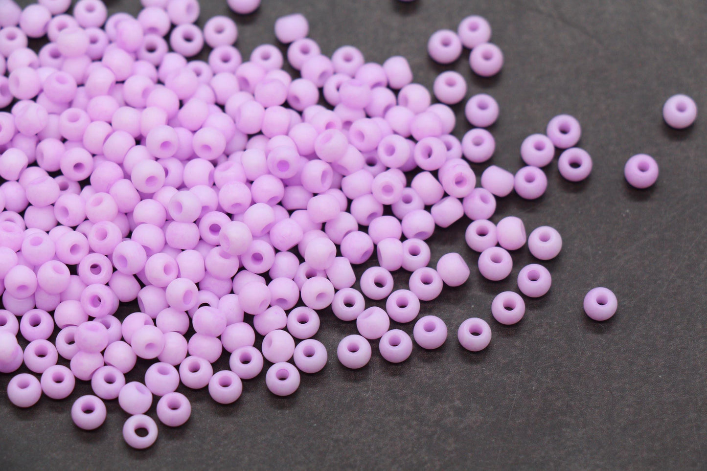 4mm Matte Pastel Lavender Glass Beads, Frosted Round Beads #2336