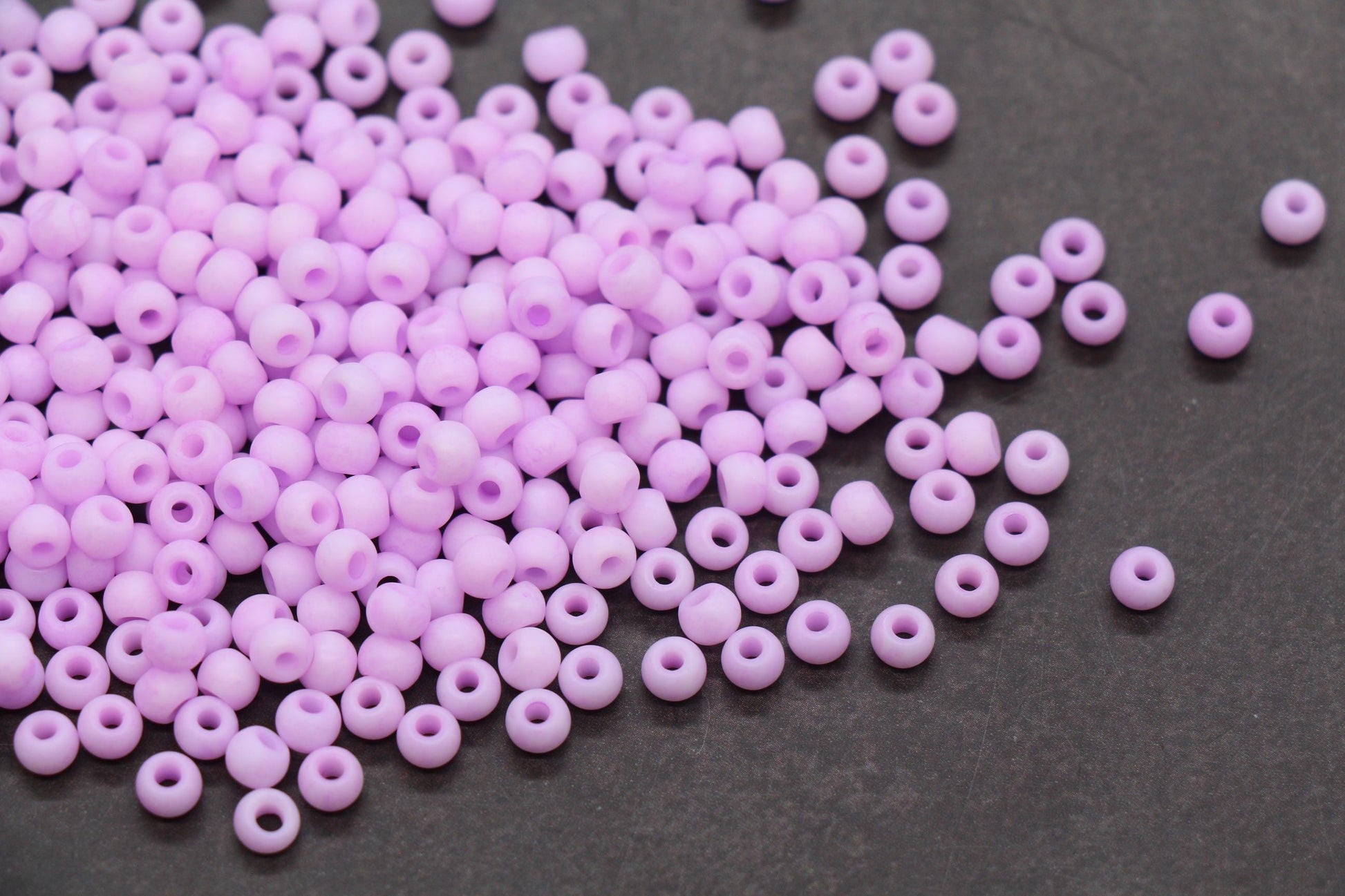 4mm Matte Pastel Lavender Glass Beads, Frosted Round Beads #2336