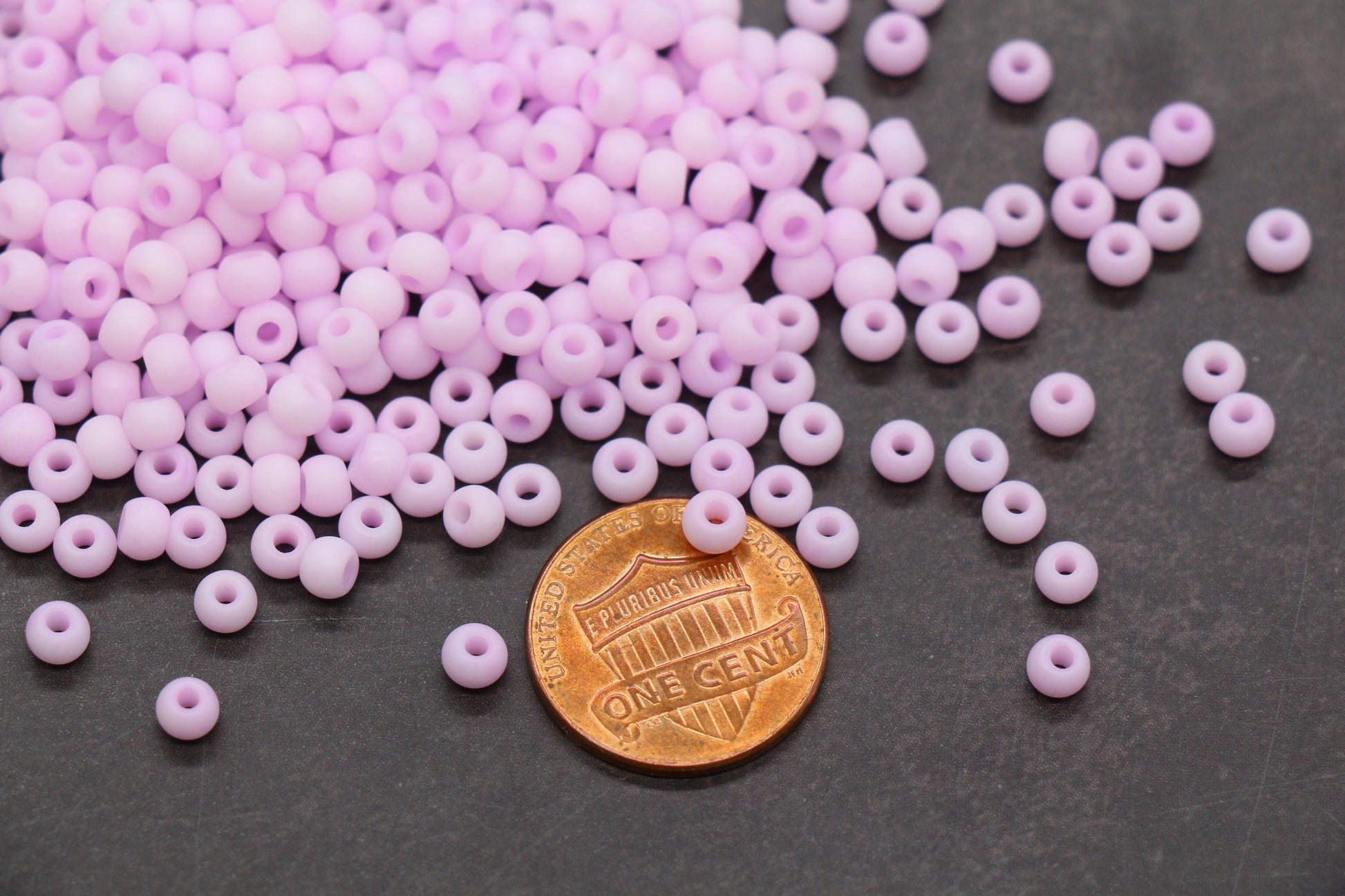 4mm Matte Pastel Lavender Pink Glass Beads, Frosted Round Beads #2338