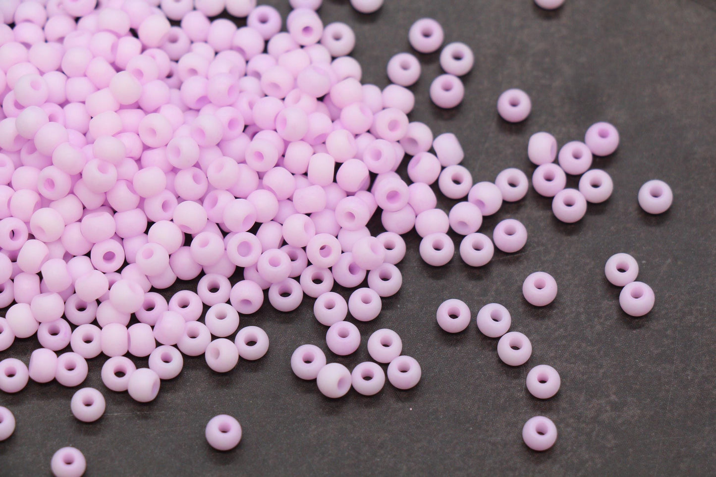 4mm Matte Pastel Lavender Pink Glass Beads, Frosted Round Beads #2338