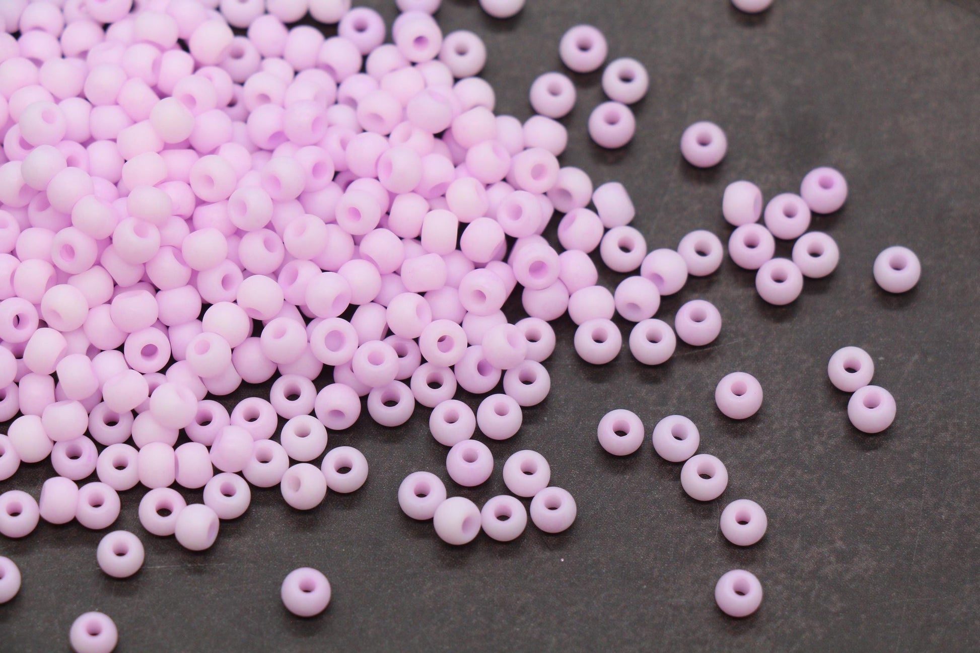 4mm Matte Pastel Lavender Pink Glass Beads, Frosted Round Beads #2338
