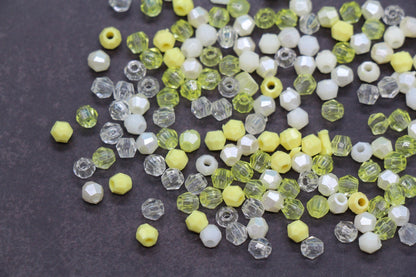 4mm Citrus Mix Faceted Beads, Acrylic Plastic Beads for Jewelry Making #3421
