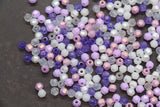 4mm Purple Pastel Mix Faceted Beads, Acrylic Plastic Beads for Jewelry Making #3411