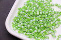 4mm 6/0 light green and white stripe glass seed beads for bracelets