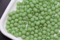 6mm Matte Green Acrylic Spacer Beads