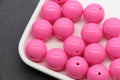 20mm Pink Acrylic Gumball Beads