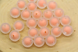 13mm Matte Peach Gumball Beads, Chunky Matte Beads for Jewelry Making