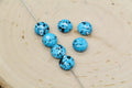 11mm Turquoise Speckled Acrylic Rondelle Beads