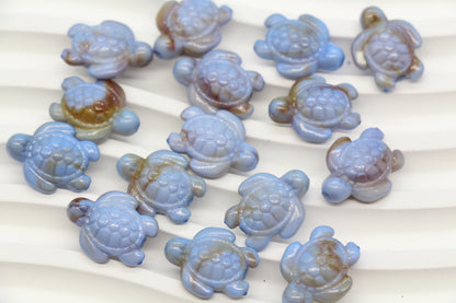 14mm Blue Sea Turtle Beads, Ocean Animal Beads for Jewelry Making #3918