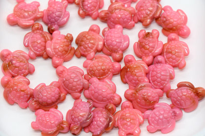 14mm Pink Sea Turtle Beads, Ocean Animal Beads for Jewelry Making #3917