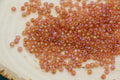 3mm orange glass seed beads for bracelets