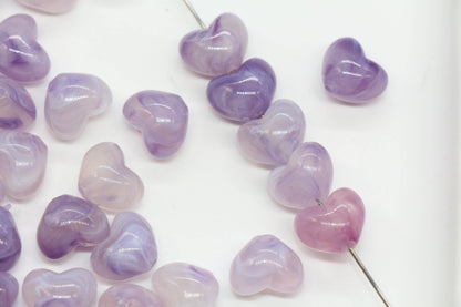 12mm Purple Heart Beads, Jewelry Making Supplies #3910
