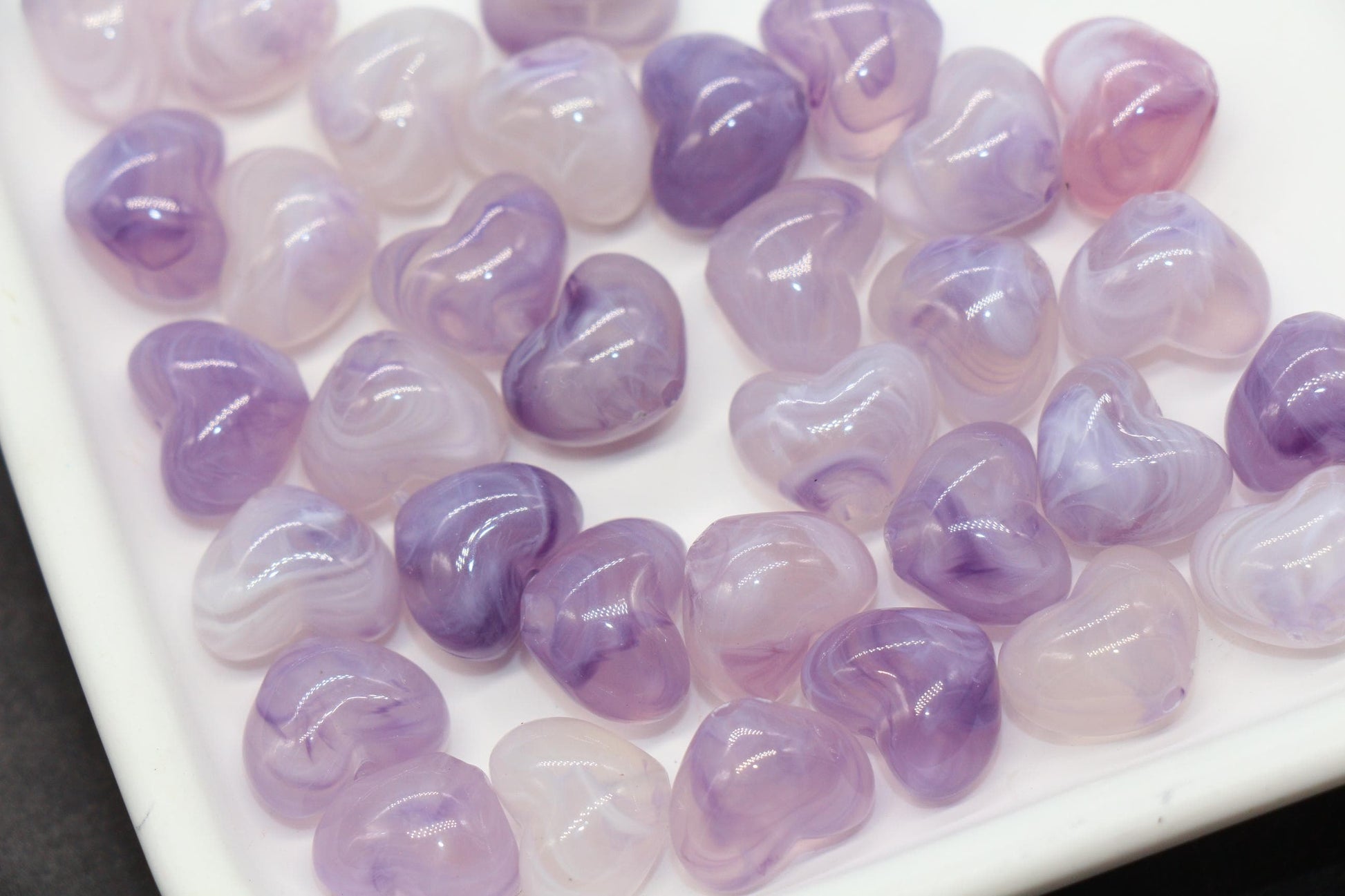 12mm Purple Heart Beads, Jewelry Making Supplies #3910