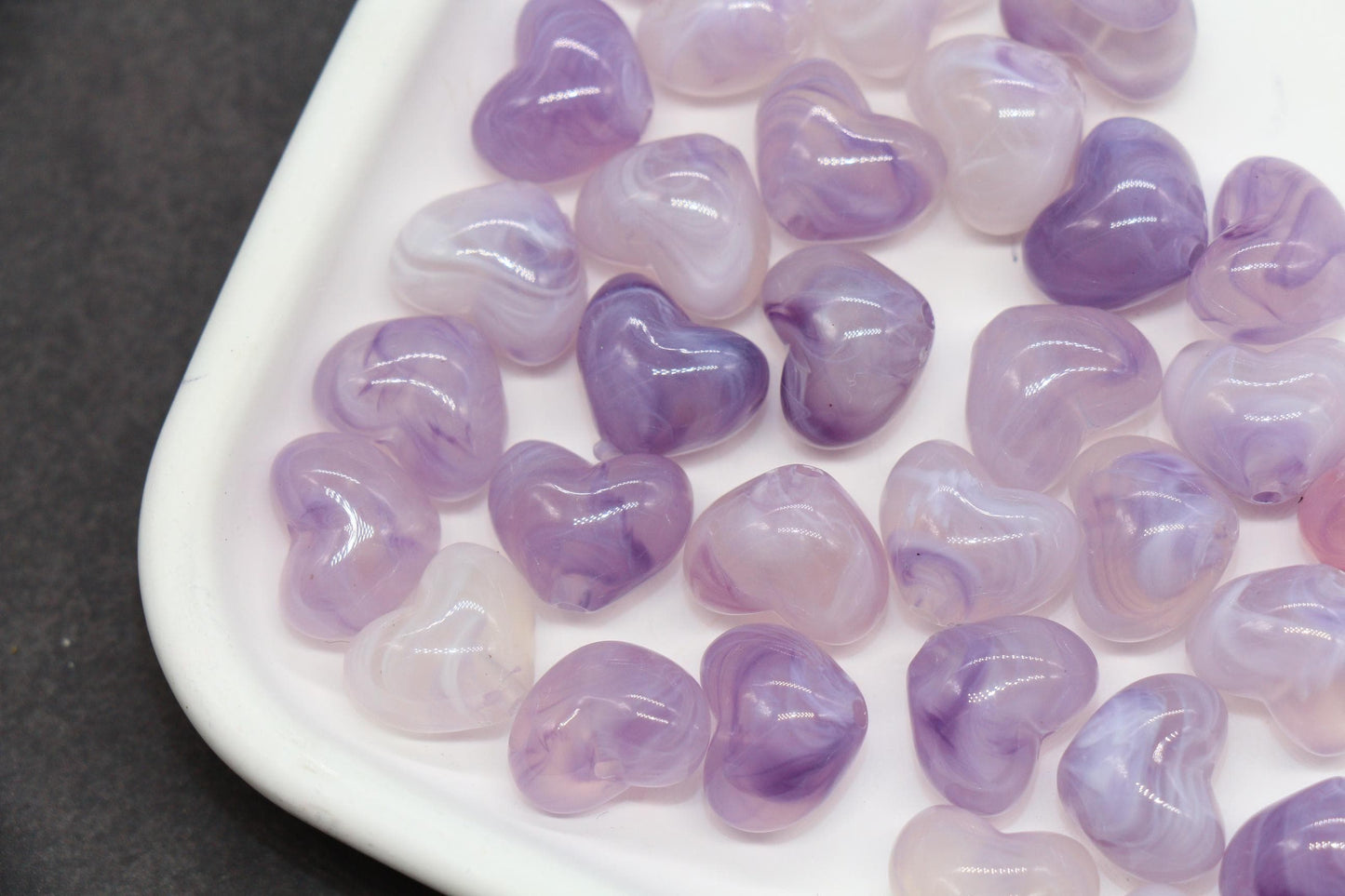 12mm Purple Heart Beads, Jewelry Making Supplies #3910