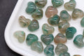 12mm Moss Sage Green Acrylic Heart Beads