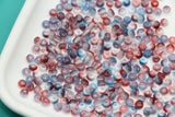 4mm Ombre Cat Eye Glass Beads, Red Blue Ombre Beads #2260