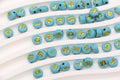 7mm Turquoise Acrylic Letter Beads