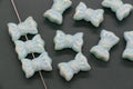 24mm Pastel Blue AB Acrylic Bow Beads