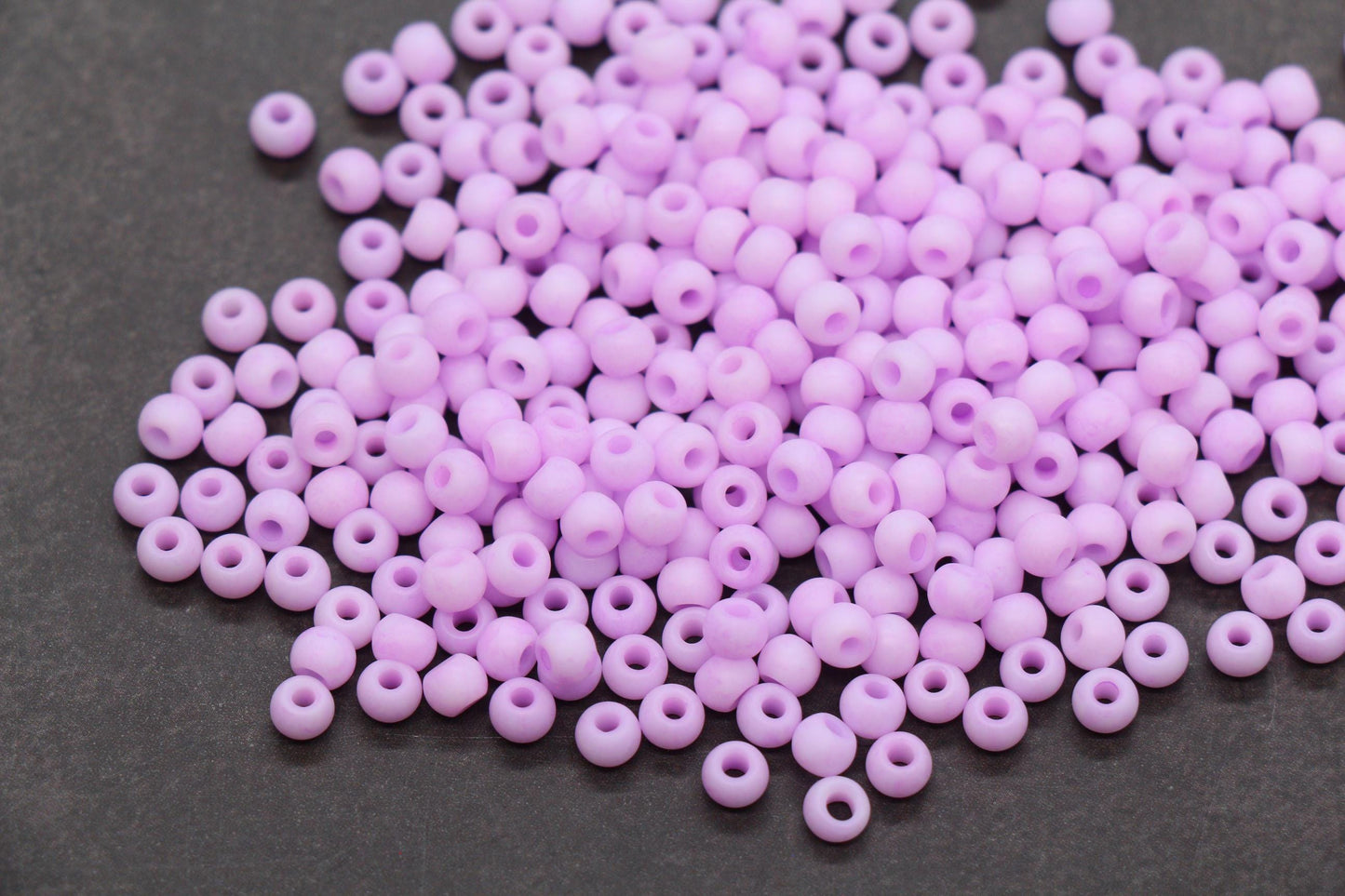4mm Matte Pastel Lavender Glass Beads, Frosted Round Beads #2336
