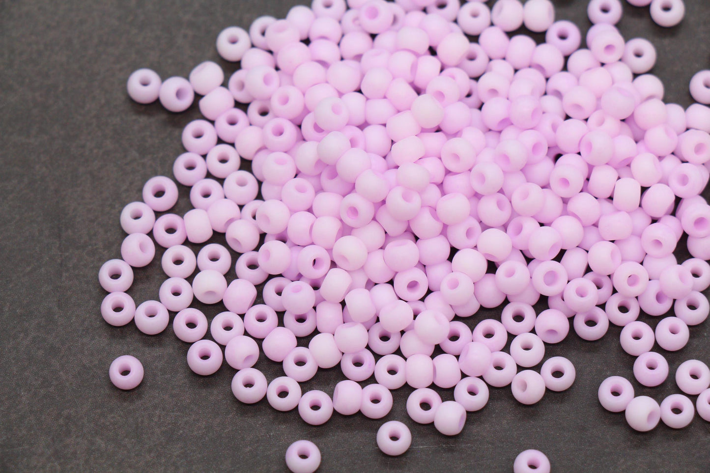 4mm Matte Pastel Lavender Pink Glass Beads, Frosted Round Beads #2338