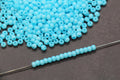 4mm 6/0 aqua blue glass seed beads for bracelets