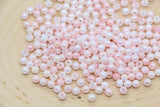4mm Pink Opal Ombre Beads, Iridescent Plastic Mermaid Beads #3429