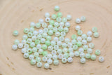 4mm Pale Green Opal Ombre Beads, Iridescent Plastic Mermaid Beads #3430