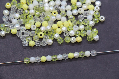 4mm Citrus Mix Faceted Beads, Acrylic Plastic Beads for Jewelry Making #3421