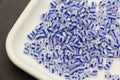 4mm 6/0 blue stripe glass seed beads for bracelets