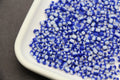 4mm 6/0 blue and white stripe glass seed beads for bracelets