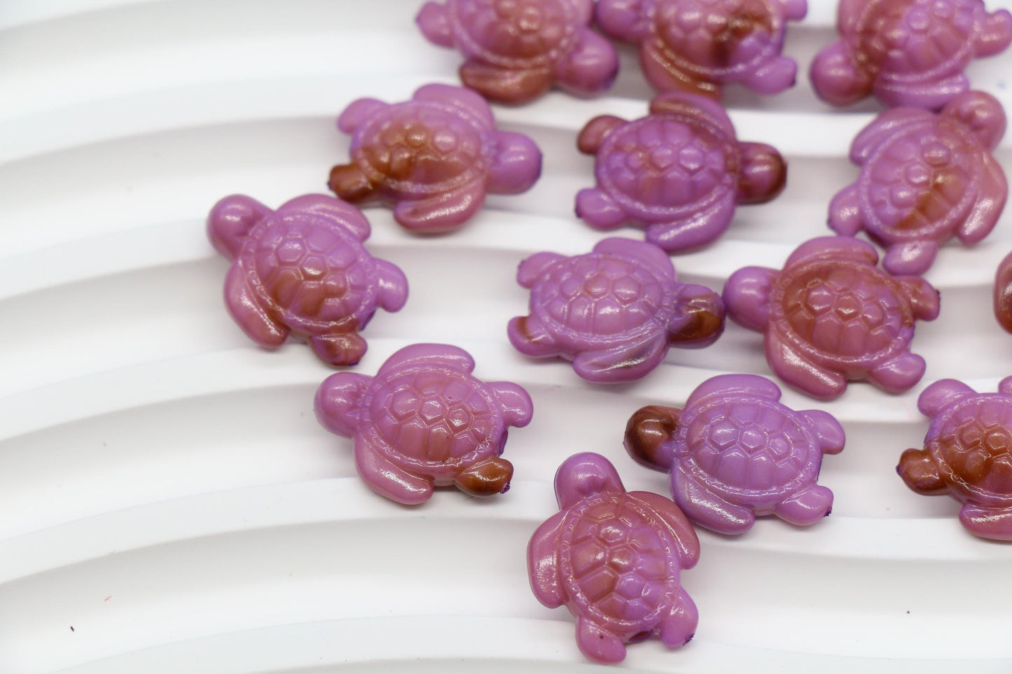 14mm Sea Turtle Beads, Marbled Acrylic Turtle Beads, Ocean Animal Beads for Jewelry Making #3916