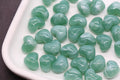 12mm Sage Green Marble Acrylic Heart Beads