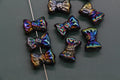 24mm Galaxy Black AB Acrylic Bow Beads