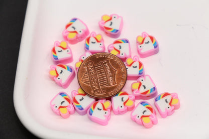 Unicorn Polymer Clay Beads for Bracelets #428