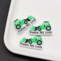 St. Patrick's Day Tractor Silicone Beads #1028