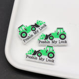 St. Patrick's Day Tractor Silicone Beads #1028