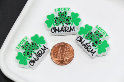 St. Patrick's Day Shamrock Silicone Beads #1029