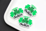 St. Patrick's Day Shamrock Silicone Beads #1029