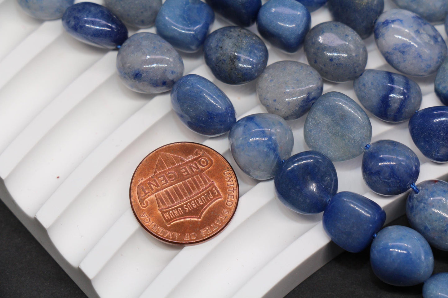 Blue Aventurine Nugget Beads