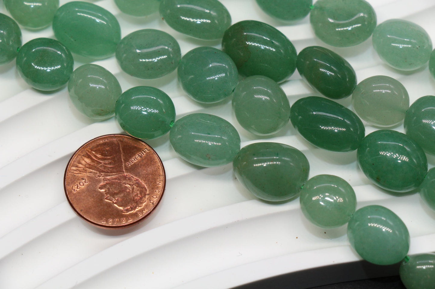 Green Aventurine Nugget Beads for Jewelry