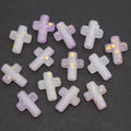16mm Lavender Ombre Acrylic Cross Beads