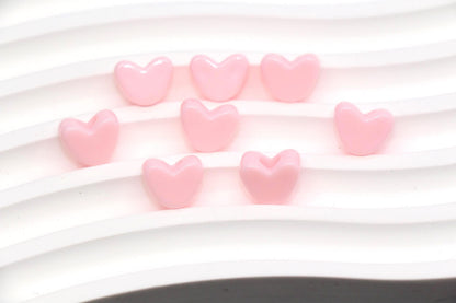 12mm Pink Heart Beads for Bracelets & Crafts #687