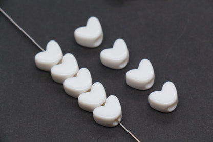 12mm Pink Heart Beads for Bracelets & Crafts #391