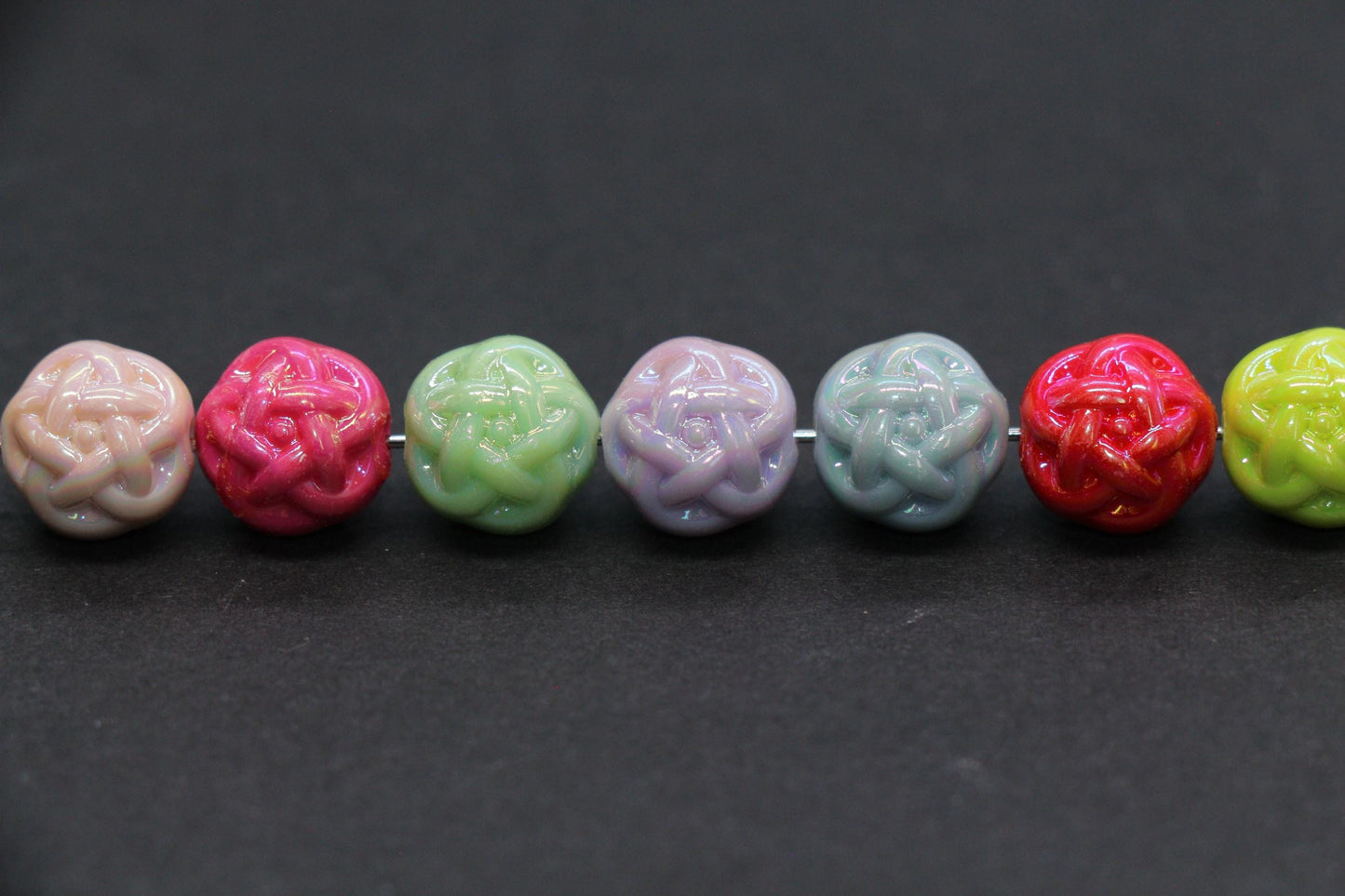 11mm Twisted AB Colorful Beads for Bracelets #3550