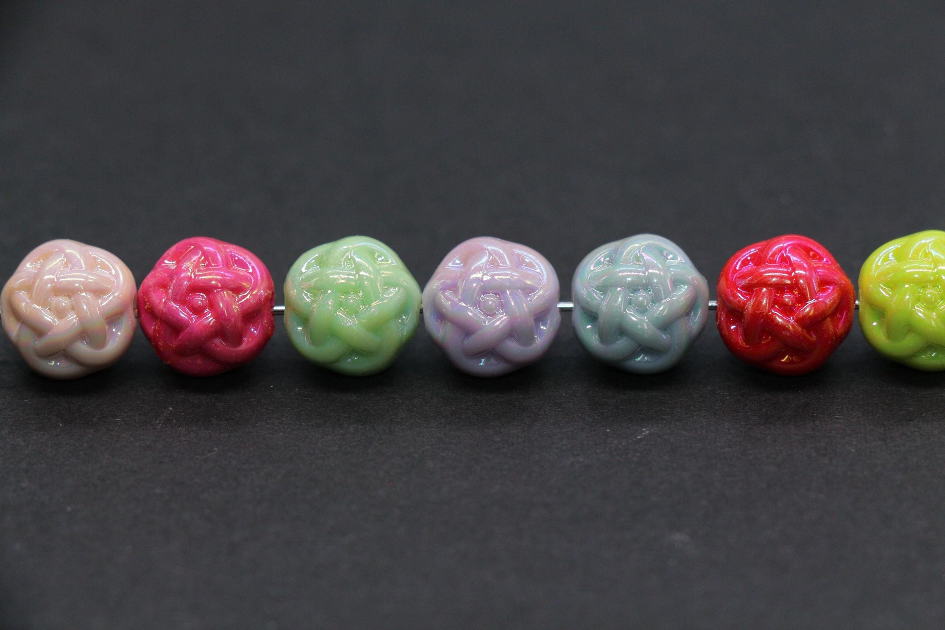 11mm Twisted AB Colorful Beads for Bracelets #3550