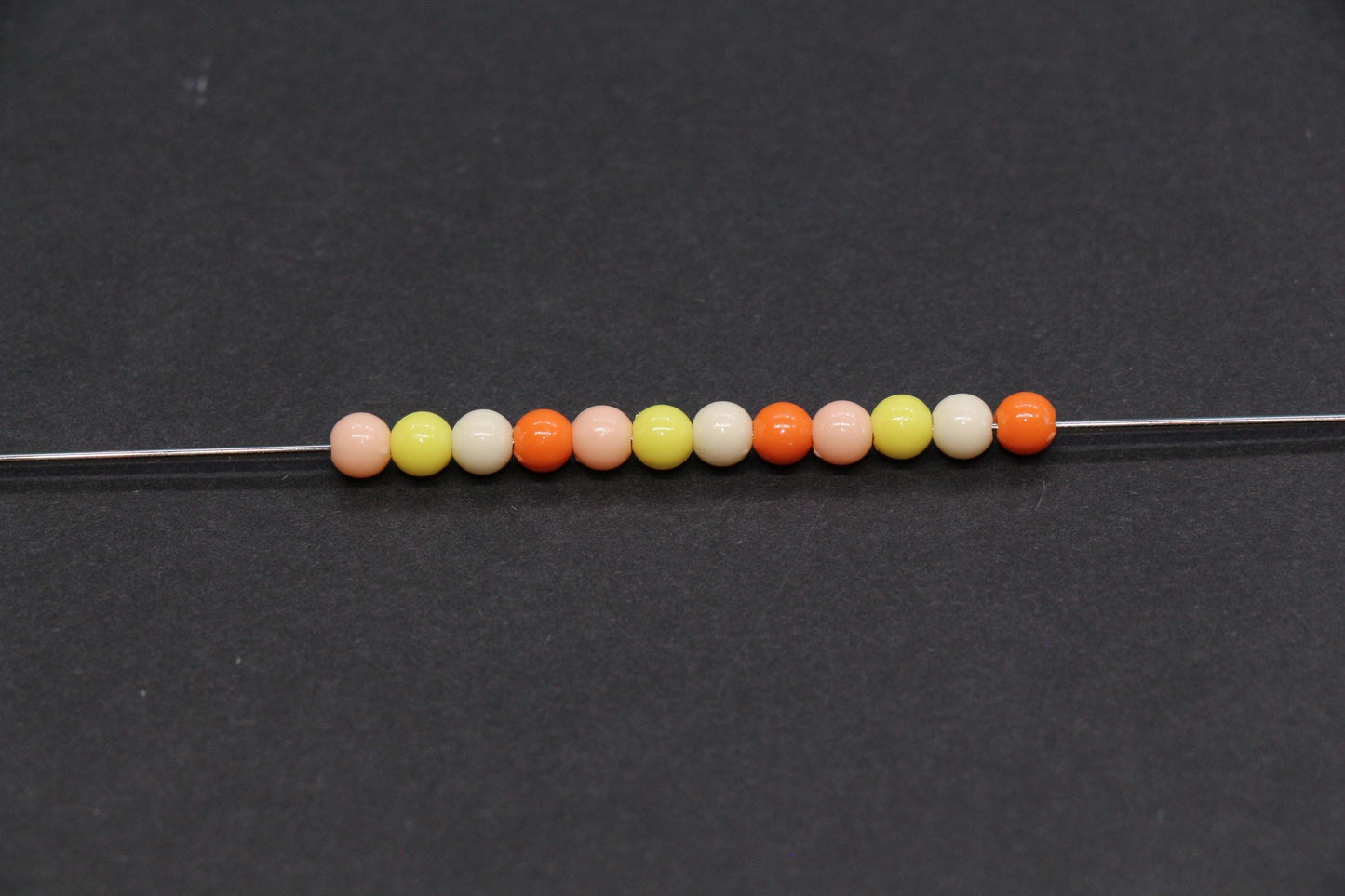 4mm Pastel Orange Mix Beads for Bracelets #3390