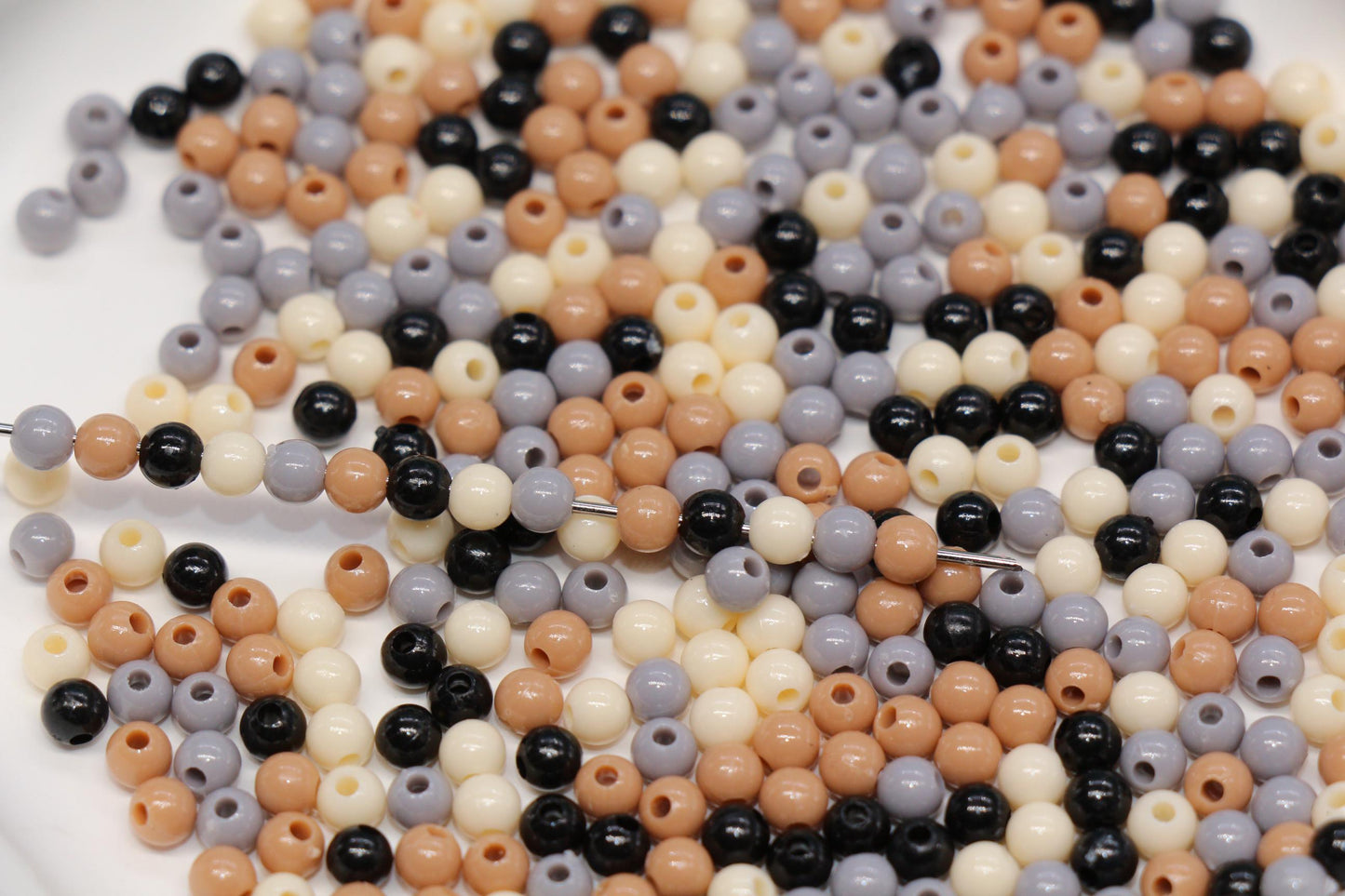 4mm Neutral Mix Beads for Bracelets #3382